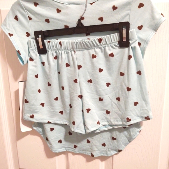 Mint Hearts Yummy Short Set - Picture 2 of 2